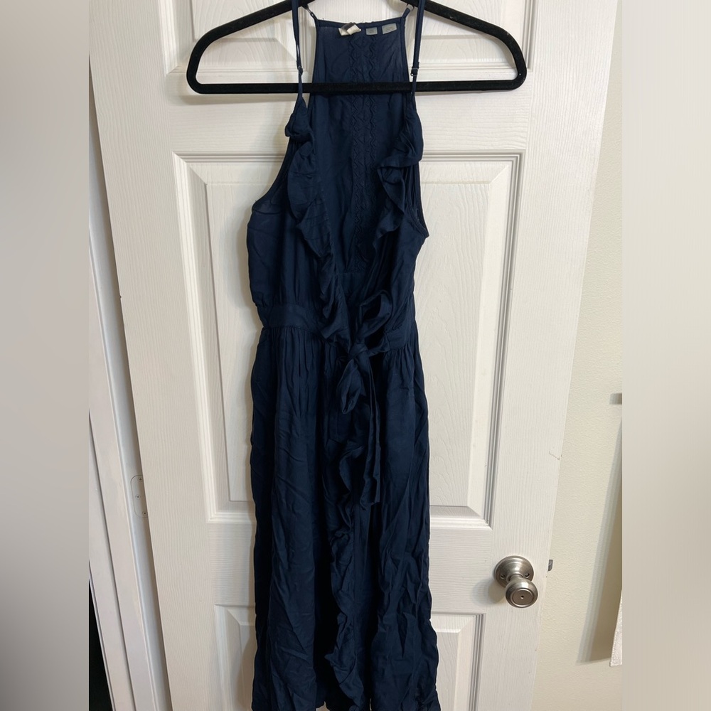 Macy’s Dark Blue Wrap Dress